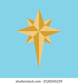 Bethlehem star christmas icon vector basic design simple and modern concept graphic