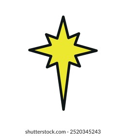 Bethlehem star christmas icon vector basic design simple and modern concept graphic