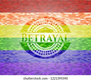 Betrayal lgbt colors emblem 