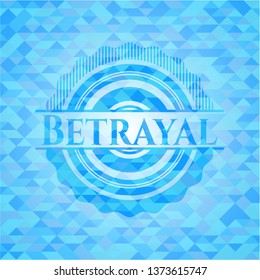 Betrayal light blue mosaic emblem