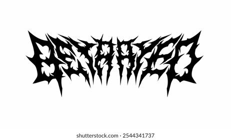 Betrayed" vector design in a black, jagged metal-style font. This intense design can be used for t-shirts, album covers, posters, and other merchandise related to metal or alternative themes