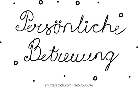 mit einer handgeschriebenen Kalligrafie-Phrase. Persönliche Betreuung auf Deutsch. Moderne Pinselkalligraphie. Einziges Wort schwarz