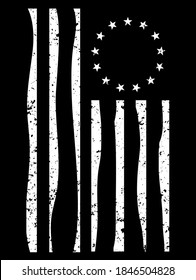 Betsy ross 13 stars american flag-t shirt design vector