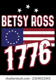 Betsy ross 1776 t-shirt design