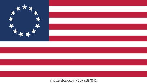 Betsy Ross Flag Flag Vector Illustration Premium Quality