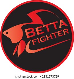 Logo de Betta Fighter, también es apto para ser utilizado como diseño de alfileres