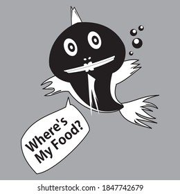 Betta Fish Cartoon Vector Funny Character