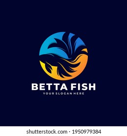 diseño de imagen vectorial del logotipo moderno del incendio de peces betta
