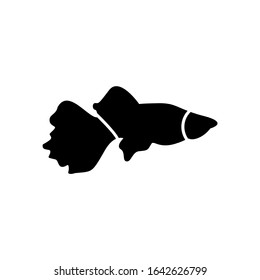 Betta Fish icon silhouette vector illustration eps 10