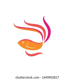 betta fish icon vector illustration design template