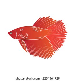 betta fish icon vector illustration symbol design