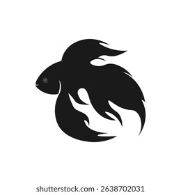 betta fish icon, betta fish vector illustration-simple illustration of betta fish, perfect for betta fish logos and icons