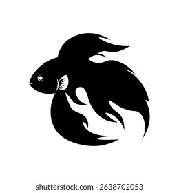 betta fish icon, betta fish vector illustration-simple illustration of betta fish, perfect for betta fish logos and icons