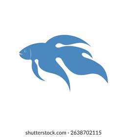 betta fish icon, betta fish vector illustration-simple illustration of betta fish, perfect for betta fish logos and icons
