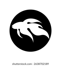 betta fish icon, betta fish vector illustration-simple illustration of betta fish, perfect for betta fish logos and icons