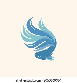 betta fish logo Betta fish logo design vector template, modern logo vector illustration.
