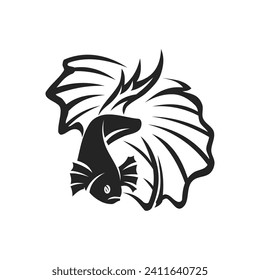 Betta fish Logo template Isolated. Brand Identity. Icon Abstract Vector graphic