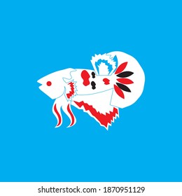 Betta fish logo vector template
