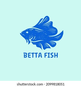 Betta Fish Mascot Logo Vector