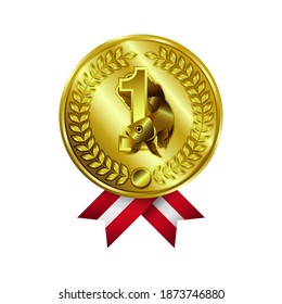Medalla de pescado Betta bronce, plata y oro para certificado.