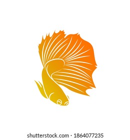 betta fish minimalistic vector silhouette for your logo