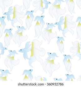 Betta fish pattern Seamless pattern background