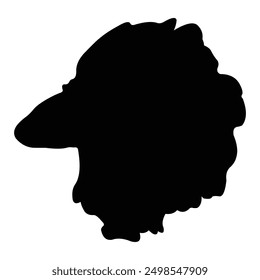 Betta fish silhouette vector design in black on a white background