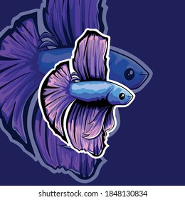 Betta fish is a type of fighting fish with a beautiful pattern and tail