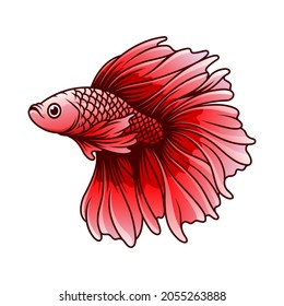 betta fish vector illustration, beautiful vector for logo and sticker