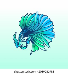 betta fish vector logo template beautiful fish vector for logo