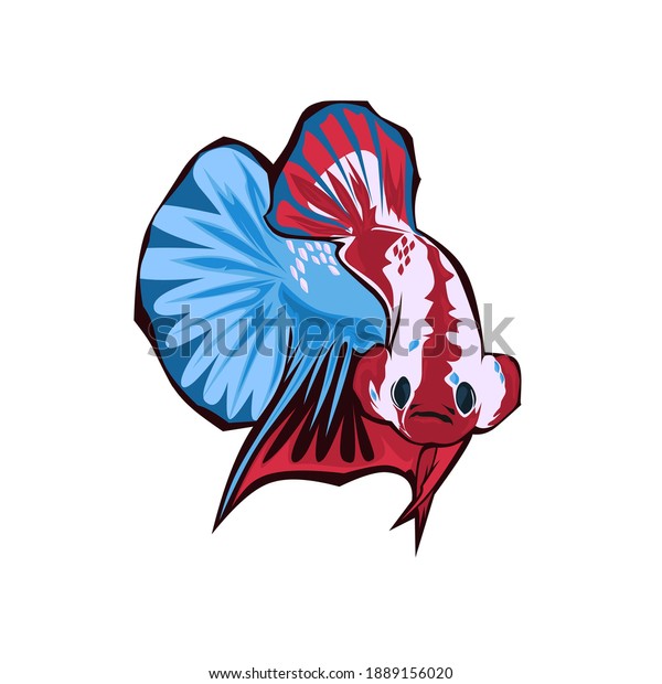 Betta Fish Vector Mascot Logo Stock Vector (Royalty Free) 1889156020