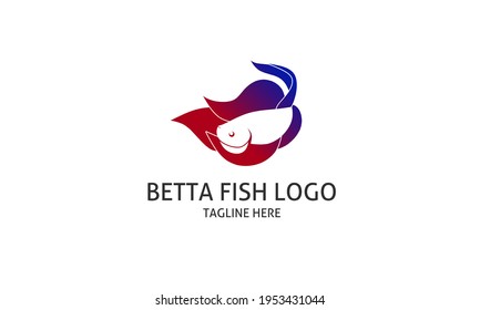Betta splendens diseño vectorial del logotipo de los peces de lucha siamesa