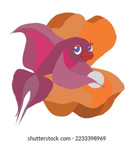 Betta esplende peces para ilustraciones de temática marítima