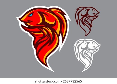 bettafish, Fightingfish, emblem, logo, logos, vector, thailand, bettathailand, idea, ideas, creative, betta, thai, logofootball, footballlogo, muay, muaythai
