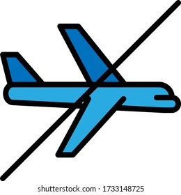 Better Air Quality Index Concept, Lockdown Travel Not Allowed Vector Color Icon Design, Less Fuel Consumption,  Social issues symbol of Post Coronavirus pandemic ,Tourism and hospitality Disaster
