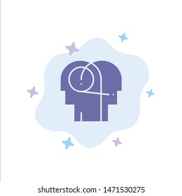 Better, Communication, Hearing, Human Blue Icon on Abstract Cloud Background