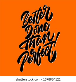 better done than perfect - letter