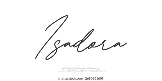 Better handwritten calligraphy font. Vector alphabet. Hand drawn letters