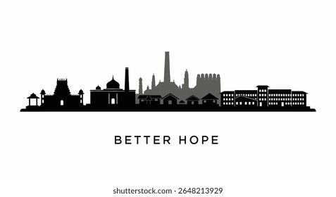 Better Hope city silhouette skyline with vector.