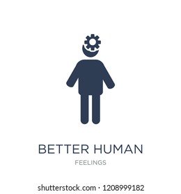 better human icon. Trendy flat vector better human icon on white background from Feelings collection, vector illustration can be use for web and mobile, eps10