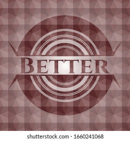 Better red seamless emblem with geometric pattern.