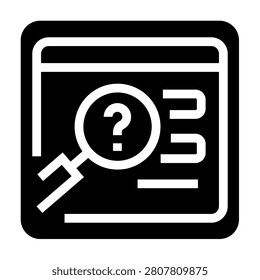 Better search engine black line icon for digital and print projects.  Minimal clean icons for apps and websites. Modern simple icons for UI UX and branding
