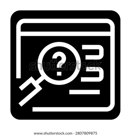 Better search engine black line icon for digital and print projects.  Minimal clean icons for apps and websites. Modern simple icons for UI UX and branding