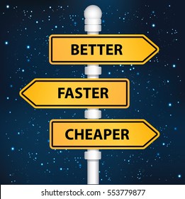 Better signpost design,clean vector