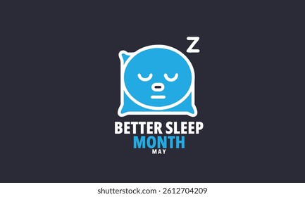 Better sleep month. background, banner, card, poster, template. Vector illustration.