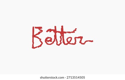 besseres Textdesign, besserer Wortdesign-Vektor