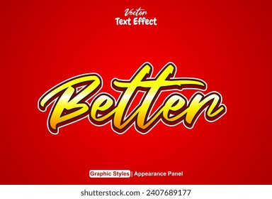 Mejor efecto de texto con estilo gráfico amarillo y editable.