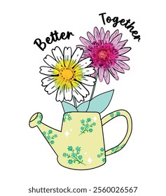 Better together typography slogan vector illustration for t-shirt and other uses