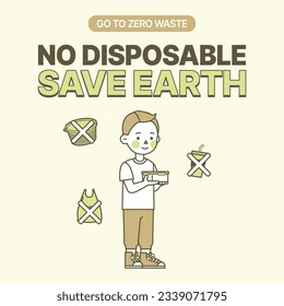 It is better to use a glass bowl or side dish container that can be used several times than a disposable container.