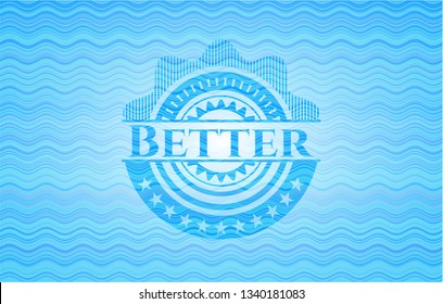 Better water wave badge background.